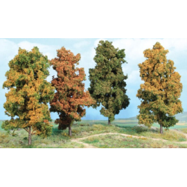 Set of 4 autumn trees 18cm