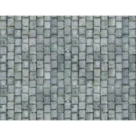 3 Sheets of large paving stones 34x21 cm