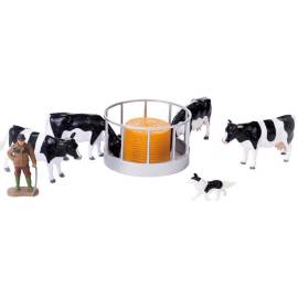 Set of Cows with Rack and Characters