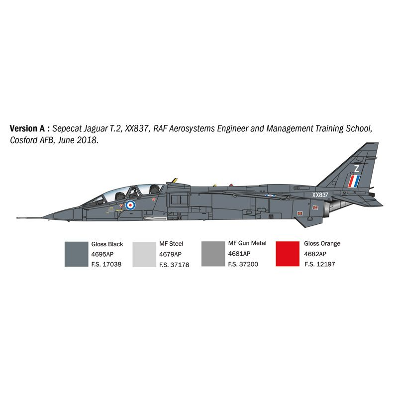 Jaguar T.2 RAF Trainer fighter plane to assemble and paint