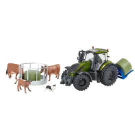 VALTRA olive green metallic with feeder and ball magazine