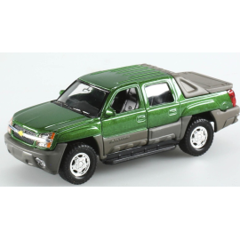 CHEVROLET Avalanche double cab pick-up green friction toy damaged box Die cast 
