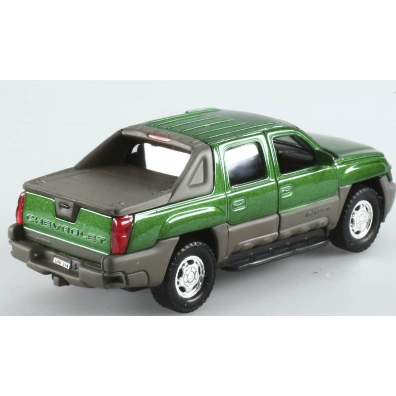 CHEVROLET Avalanche double cab pick-up green friction toy damaged box