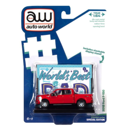 FORD F-150 2018 Red WOLRD'S BEST DAD in blister Die cast 