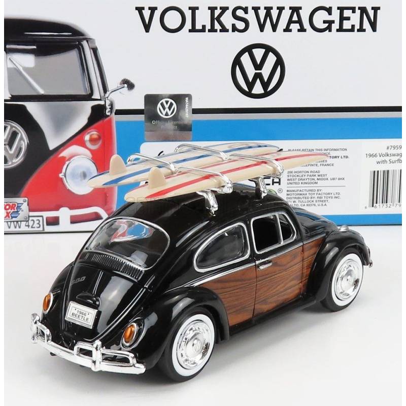 VOLKSWAGEN Beetle 1966 Black with surfboard