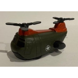 Khaki and orange friction helicopter 