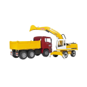 Dump truck with excavator LIEBHERR Scale: 1/16 Diecast truck model