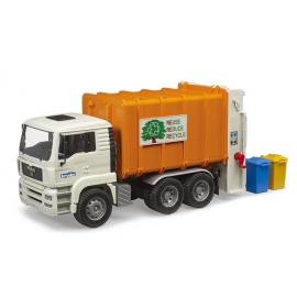 MAN TGA 6x4 trash can with 2 trash cans Die cast 