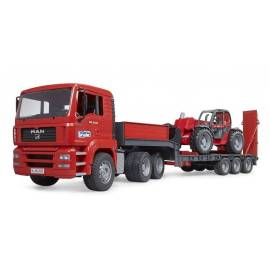 MAN TGA 6x4 with equipment carrier and Telescopic MANITOU MLT 633 Die cast 