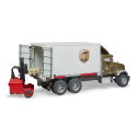 MACK GRANITE UPS truck with pallet truck BRUDER