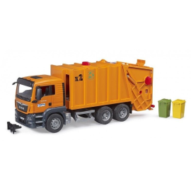 MAN TGS 6x4 trash can with 2 trash cans Die cast 