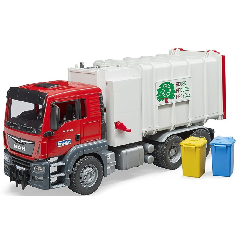 MAN TGS trash can with 2 bins Diecast truck model