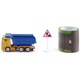 Dump truck with road strip Die cast 