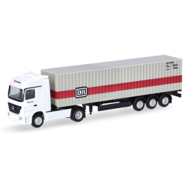 MERCEDES BENZ Actros 4x2 with 3-axle container trailer DEUTSCHE BAHN Die cast 