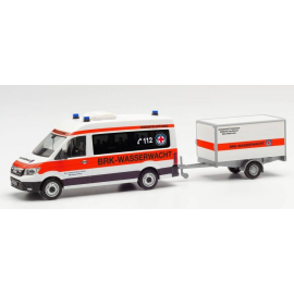 MAN TGE HD Bus with BRK WASSERWACHT trailer Die cast 