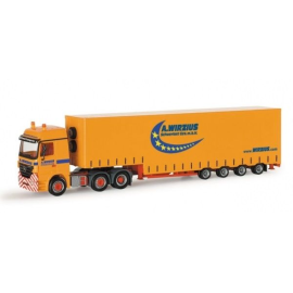 MERCEDES Actros LH02 6x4 with low loader trailer 4 Axles A.WIRZIUS Die cast 