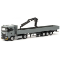 IVECO S-Way ND 4x2 with trailer and loading crane 3 Axles gray Die cast 