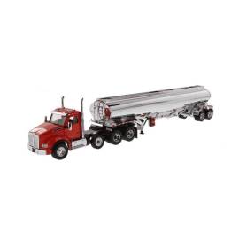 KENWORTH T880S Day Cab 8x4 with chrome tanker 2 Axles Die cast 