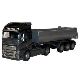 VOLVO FH16 4x2 black with 3-axle tipping body Die cast 