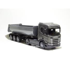 SCANIA R500 Next Generation gray 4x2 with tipper 3 Axles Die cast 