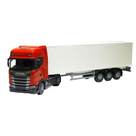 SCANIA CS410 4x2 red with 3 Axle trailer Die cast 