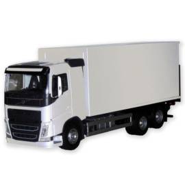 VOLVO FH 6x4 white with body and tailgate Die cast 