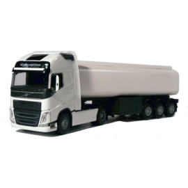 VOLVO FH4 XL 4x2 white with 3 axle tank trailer Die cast 