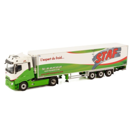 RENAULT T High 4x2 with 3-axle STAF refrigerated trailer Die cast 