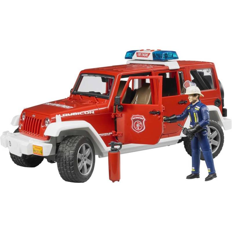 JEEP Wrangler Firefighter with character Scale: 1/16 BRUDER