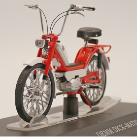 DEMM Dick-Matic moped 1972 red and white Die cast 