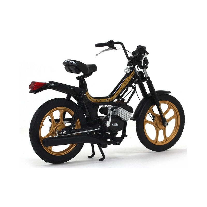 Moped MOTRON GL-4 black gold rims Diecast motorcycle