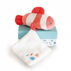 CUTE FISH with comforter - Coral Plush 