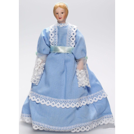 Miniature woman for dollhouse height 15 cm 