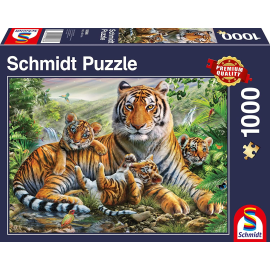 1000 Piece Puzzle Tigress and her cubs 