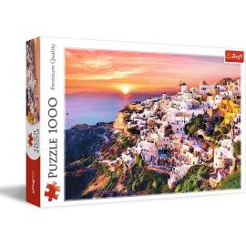 1000 Piece Puzzle A sunset over Santorini 