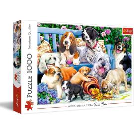 1000 Piece Puzzle - Dogs in the Garden 