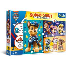 15 piece puzzle with PAW PATROL coloring 