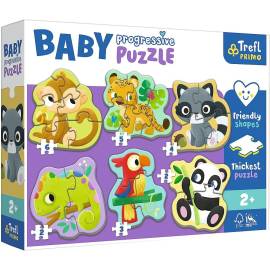 Puzzle 2.3.4.5.6 Pieces - Wild animals 