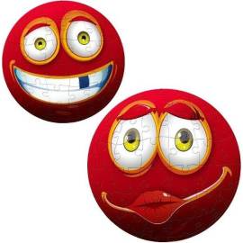 96 piece 3D puzzle Red Smiley 