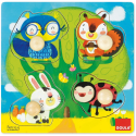 4 Piece Wooden Puzzle Forest Animals 