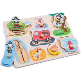 8 piece wooden firefighter puzzle 