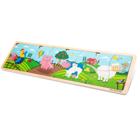 4 in 1 wooden farm animals puzzle 