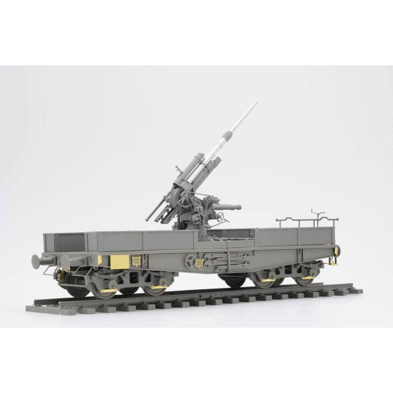 BORDER MODEL: 1/35; German 88mm Gun FlaK 36 with SSys Wagon with PE and metal barrel Military model kit