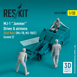 MJ-1 'Jammer' Driver & airmen (Gulf War) (MJ-1B, MJ-1B/C) (scene 2) (3 pcs) (3D-Printed)