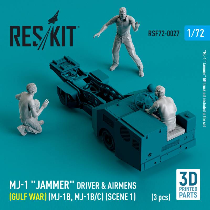 MJ-1 'Jammer' Driver & airmen (Gulf War) (MJ-1B, MJ-1B/C) (scene 1) (3 pcs) (3D-Printed)