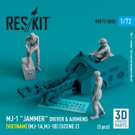 MJ-1 'Jammer' Driver & airmen (Vietnam) (MJ-1A,MJ-1B) (scene 2) (3 pcs) (3D-Printed)