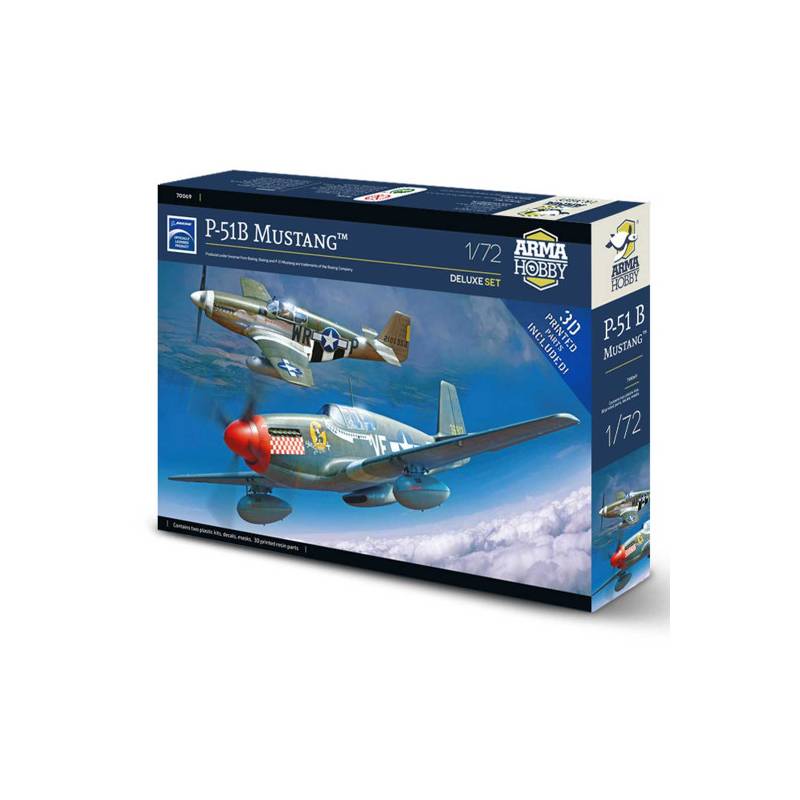 Box of 2 models - P-51B Mustang Deluxe set 1:72