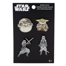 SW Star Wars Funko 4 Pins Set Ahsoka Yoda Action 