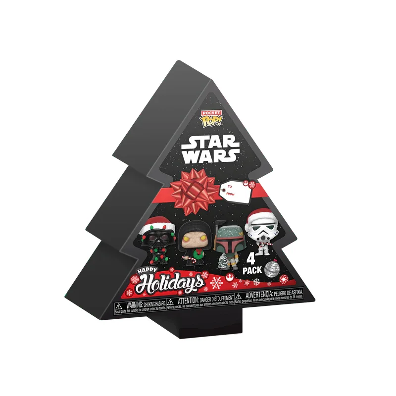 STAR WARS - Pocket Pop 4 Pack - Tree Holiday Keychain