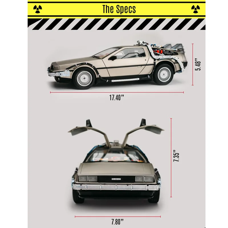 TK47555CS Back To The Future / Retour vers le Futur 1:10 Die Cast Delorean Replica